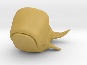 Happy Whale small 60mm long in Tan Fine Detail Plastic