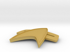Starfleet 2370s Combadge in Tan Fine Detail Plastic