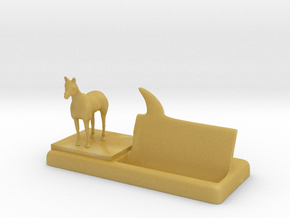 horse business card holder in Tan Fine Detail Plastic