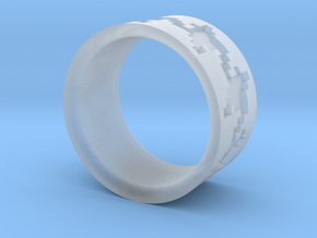 Pied de poule ring in Clear Ultra Fine Detail Plastic
