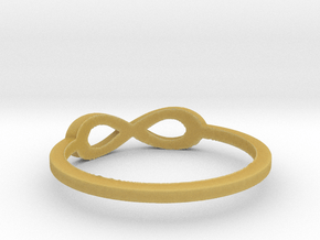 infinity ring Ring Size 7 in Tan Fine Detail Plastic