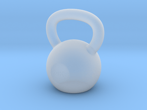 Tiny Kettlebell Pendant in Clear Ultra Fine Detail Plastic
