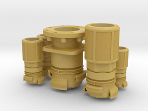 Guillemin coupling for fire truck scale 1/10 in Tan Fine Detail Plastic