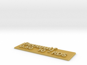 "Beowulf 0.50 10-RDS" label plate in Tan Fine Detail Plastic