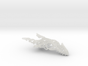 Dragon of Swirls in Clear Ultra Fine Detail Plastic