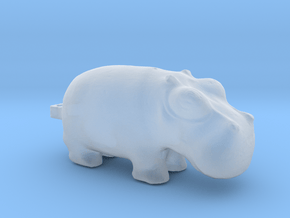 3000 BC Hippo Small Pendant in Clear Ultra Fine Detail Plastic