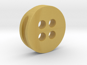 3D PRINTED HEADPHONE CABLE BUTTON CLIP 2.0 in Tan Fine Detail Plastic
