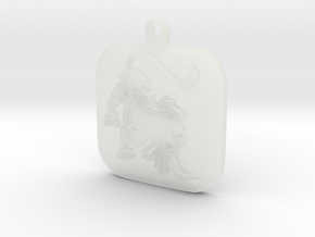 Keychain zodiac Lion (single color) in Clear Ultra Fine Detail Plastic