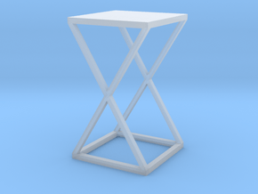 Xtra Side Table 1:12 scale in Clear Ultra Fine Detail Plastic