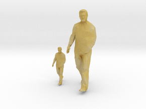 Architectural Man - 1:50 + 1:100 - Walking (2) in Tan Fine Detail Plastic