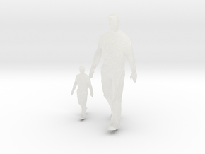 Architectural Man - 1:50 + 1:100 - Walking  in Clear Ultra Fine Detail Plastic