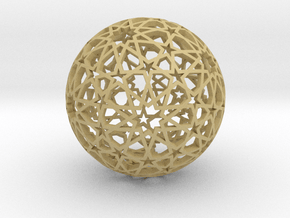 Islamic star ball with ten-pointed rosettes in Tan Fine Detail Plastic