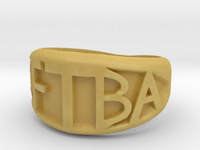 DFTBA 'Don't Forget To Be Awesome' Ring in Tan Fine Detail Plastic