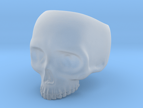 Skullring Size 8 in Clear Ultra Fine Detail Plastic