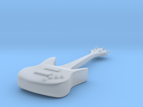 Bass Guitar in Clear Ultra Fine Detail Plastic
