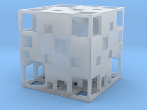 Undead Cube Sphere Menger F27 in Clear Ultra Fine Detail Plastic