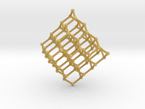 Face Centered Cubic (Diamond) Crystal Structure in Tan Fine Detail Plastic