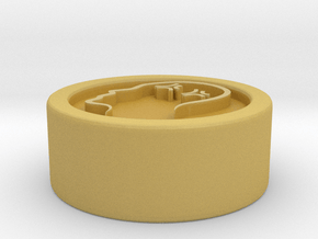 Circle Token - 0.5" Berzerk in Tan Fine Detail Plastic