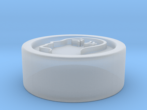 Circle Token - 0.5" Berzerk in Clear Ultra Fine Detail Plastic
