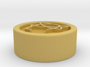 Circle Token - 0.5" Dazed in Tan Fine Detail Plastic