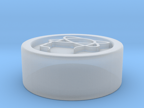 Circle Token - 0.5" Dazed in Clear Ultra Fine Detail Plastic