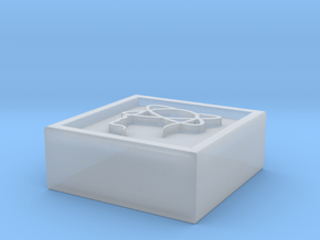 Square Token - 0.5" Daze in Clear Ultra Fine Detail Plastic
