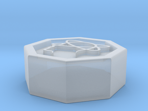 Octogon Token - 0.5" Dazed in Clear Ultra Fine Detail Plastic