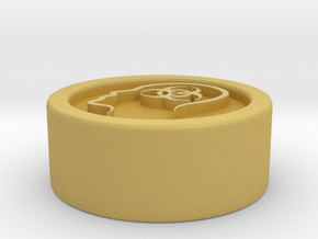 Circle Token - 0.5" Diseased in Tan Fine Detail Plastic