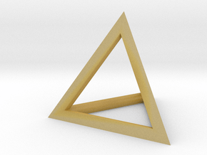 Triangle Pendant - thick in Tan Fine Detail Plastic