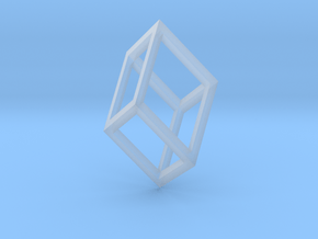Cube Pendant in Clear Ultra Fine Detail Plastic