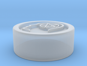 Circle Token - 0.5" Cursed in Clear Ultra Fine Detail Plastic