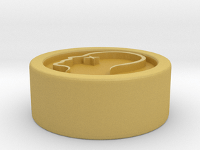 Circle Token - 0.5" Dead in Tan Fine Detail Plastic