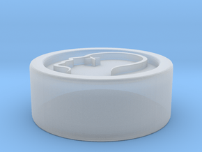 Circle Token - 0.5" Dead in Clear Ultra Fine Detail Plastic