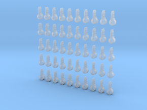 50x Turrets in Clear Ultra Fine Detail Plastic