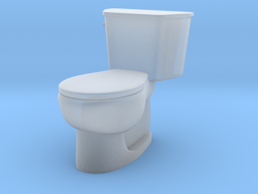 1:24 Tank Toilet (Not Full Size) in Clear Ultra Fine Detail Plastic