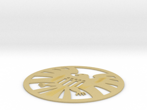 S.H.I.E.L.D. Logo Coaster in Tan Fine Detail Plastic