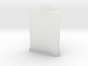 1/6 Scale Metal Drinking Flask in Clear Ultra Fine Detail Plastic
