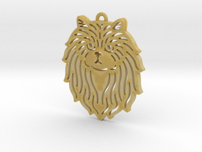 Cute pet pendant in Tan Fine Detail Plastic