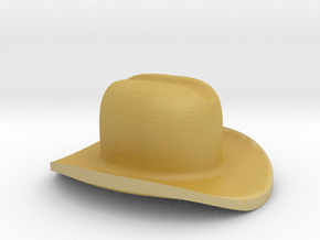 Assem1 - Cowboy Hat-1 in Tan Fine Detail Plastic