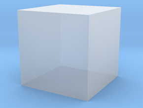 1cm Solid Cube in Clear Ultra Fine Detail Plastic