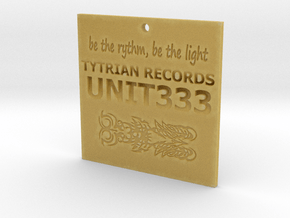 "be the rythm, be the light" Unit 333 necklace in Tan Fine Detail Plastic