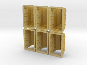 1/64th “S” Scale Calf Hutch set of Six in Tan Fine Detail Plastic