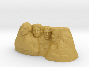 Mount Rushmore 3D print in Tan Fine Detail Plastic