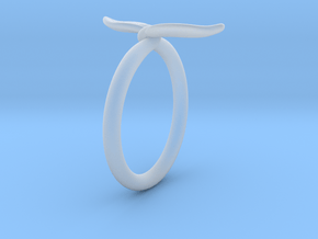 Leaf Ring in Clear Ultra Fine Detail Plastic