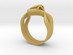 Lotus Ring in Tan Fine Detail Plastic