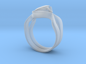 Lotus Ring in Clear Ultra Fine Detail Plastic