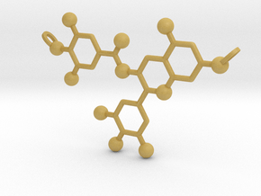 Green Tea Molecule in Tan Fine Detail Plastic