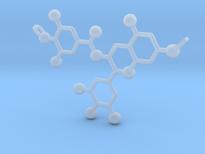 Green Tea Molecule in Clear Ultra Fine Detail Plastic