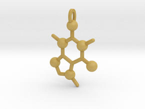 Coffee Molecule in Tan Fine Detail Plastic
