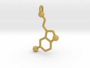 Serotonin Molecule in Tan Fine Detail Plastic